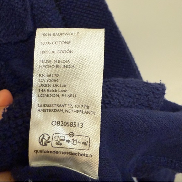 ANTHROPOLOGIE Cotton Knit Shacket Women's Size S Navy - Picture 5 of 7